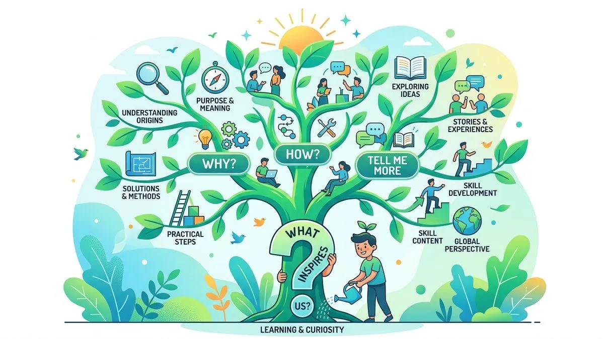 質問を深掘りして会話を広げるイメージイラスト