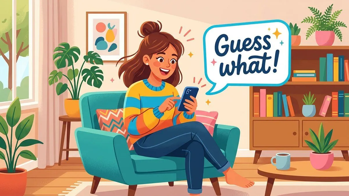 友達に話しかけるメッセージを打つ人のイラスト