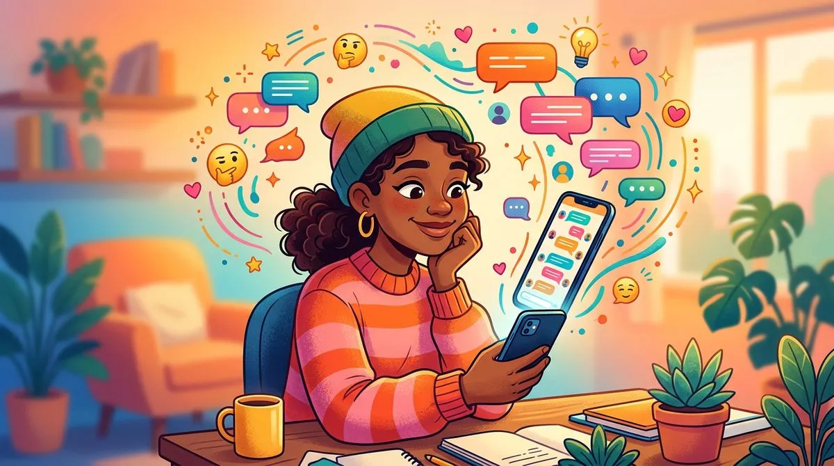 考えこみながら質問している人のイラスト