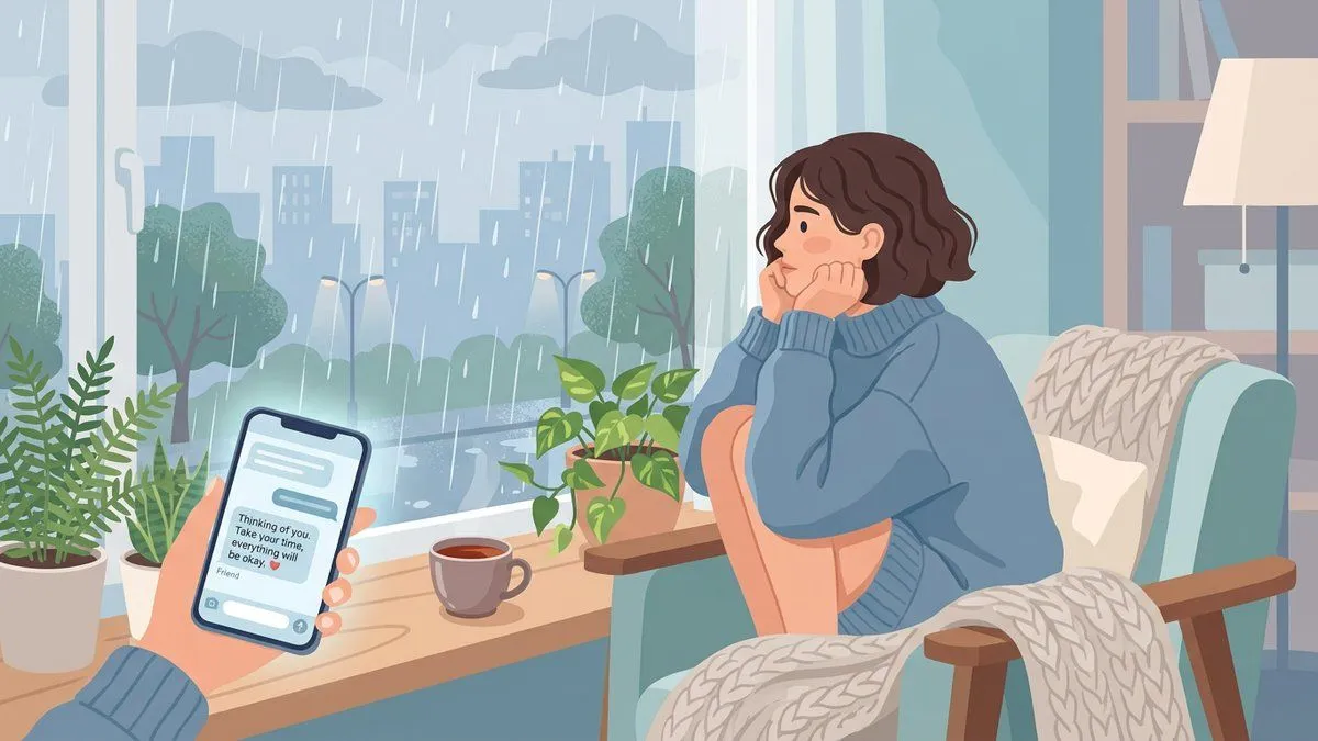 悲しい気持ちを英語で伝えるイメージイラスト